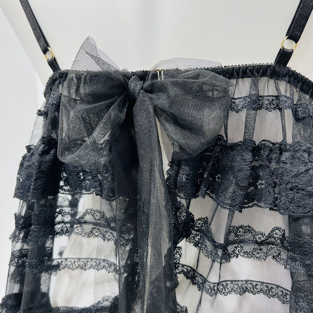 Victoria's Secret Sexy Ruffled Lace Lingerie Dress Mesh - Picture 7 of 11